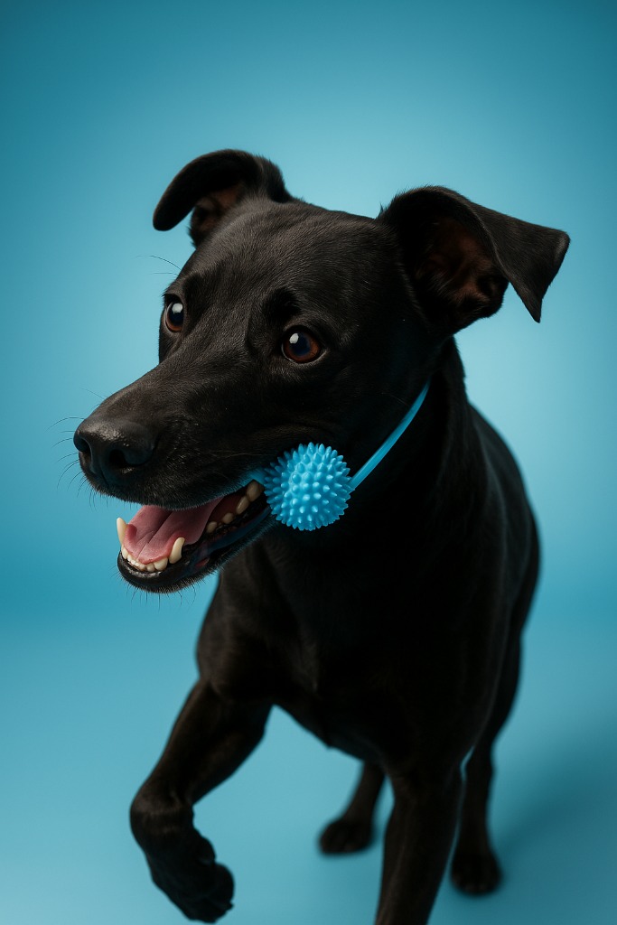 Hustle, the black Patterdale Terrier who inspired WolfyGrin